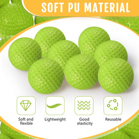 Junkin foam golf balls close-up showing soft texture for safe swings