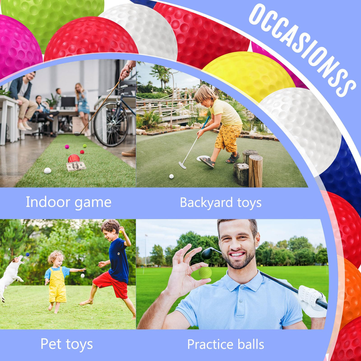 Junkin foam golf balls suited for kids learning and play