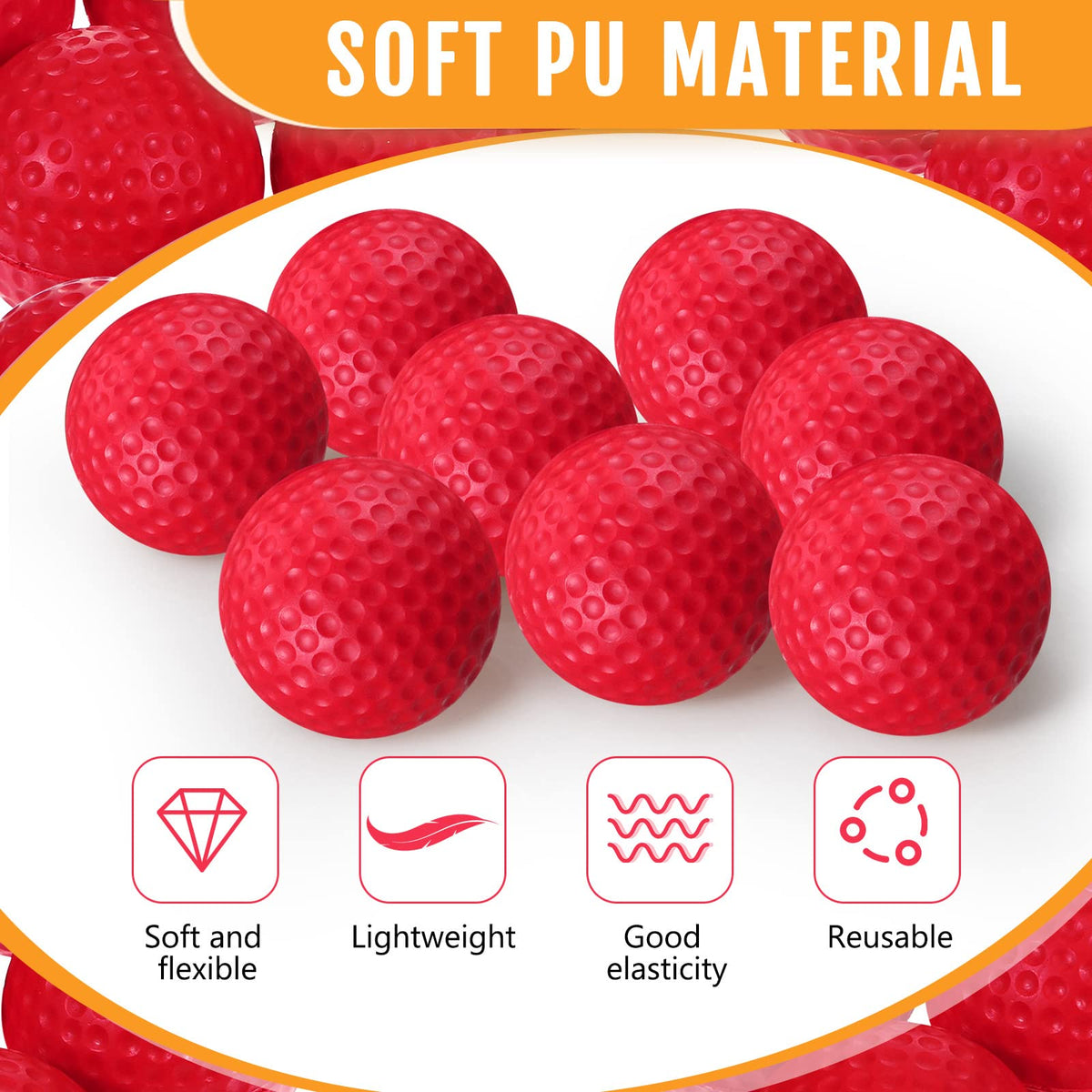 Junkin foam golf balls demonstrate safe use around furniture and people.