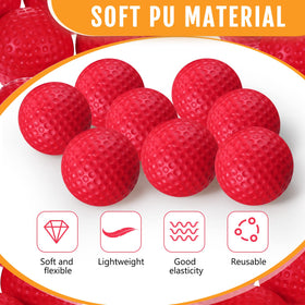 Junkin foam golf balls demonstrate safe use around furniture and people.