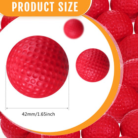 Junkin foam golf balls show a soft, elastic feel for safe practice.