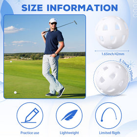 Junkin hollow-design golf balls with 24 holes show flight for feedback.