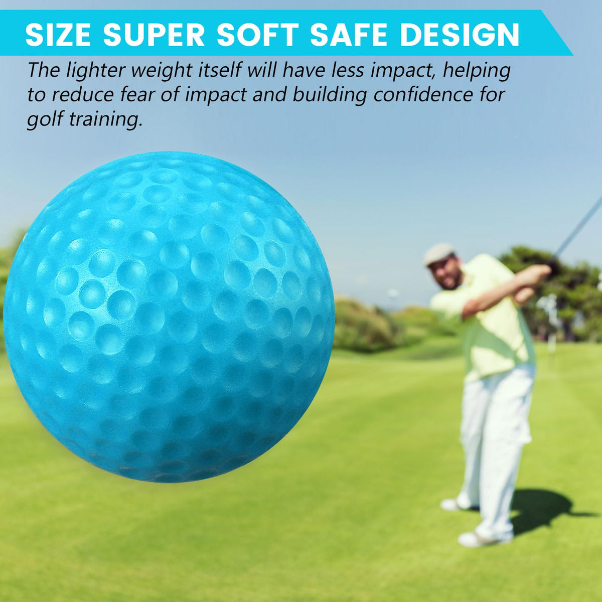 Junkin foam golf balls deliver realistic feel and flight for feedback.