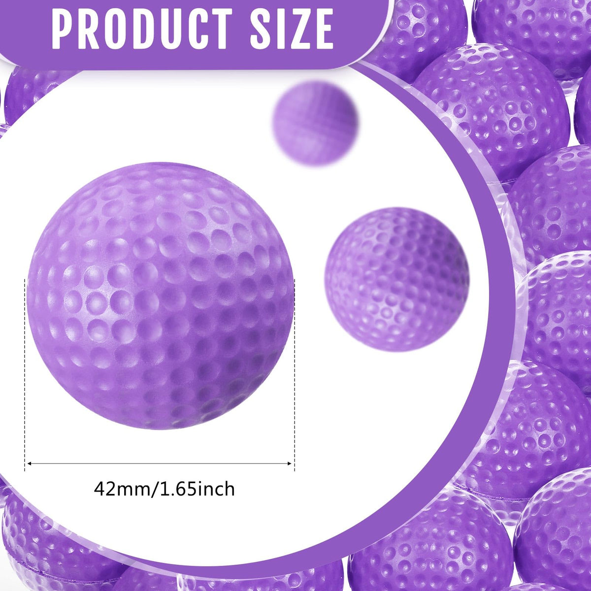 Junkin indoor-outdoor foam golf practice balls with soft feel and realistic flight feedback