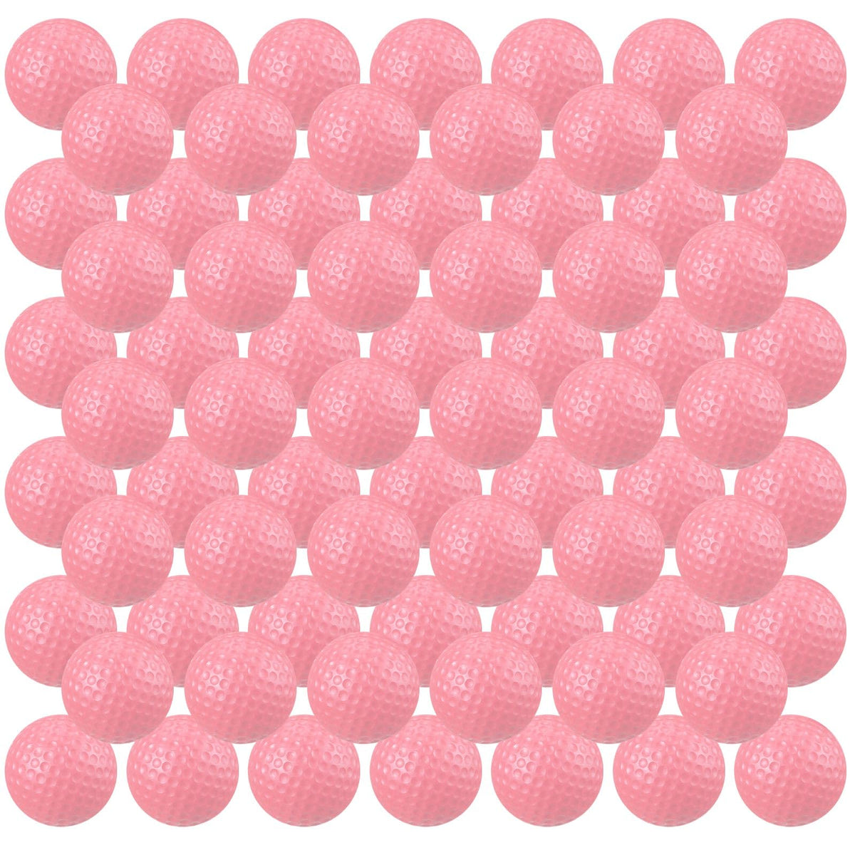 Junkin pink foam golf balls for indoor practice, easy to spot and safe.