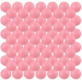 Junkin pink foam golf balls for indoor practice, easy to spot and safe.