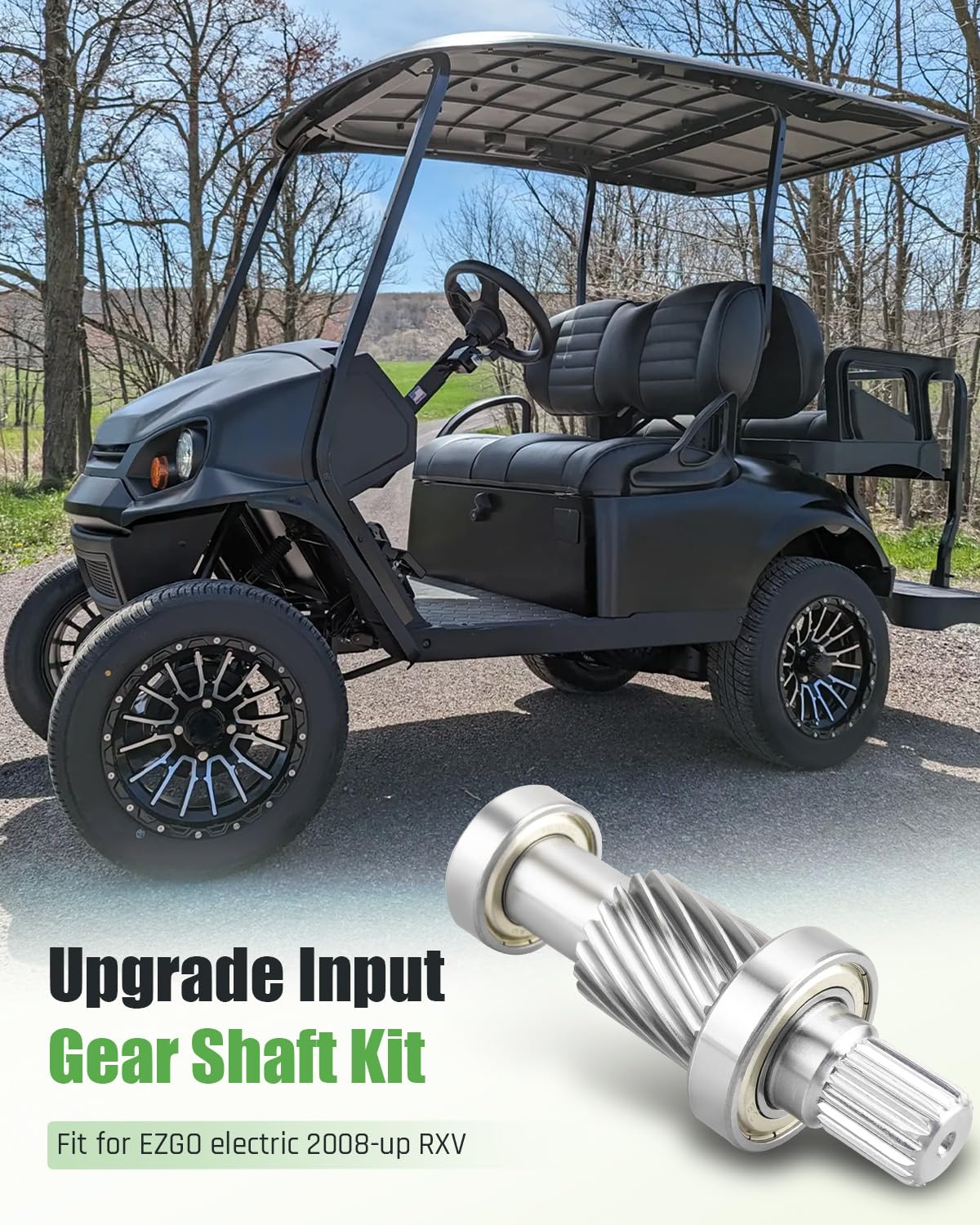 JUQAFY lock spring with EZGO RXV kit enhances reliability during gear engagement.