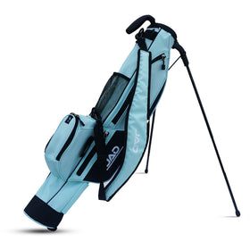 JUST AMAZING DEALS Sunday Golf Bag aqua side view for easy carrying on walks