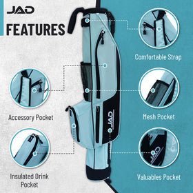 JUST AMAZING DEALS Sunday Golf Bag aqua stand system keeps bag upright on uneven ground