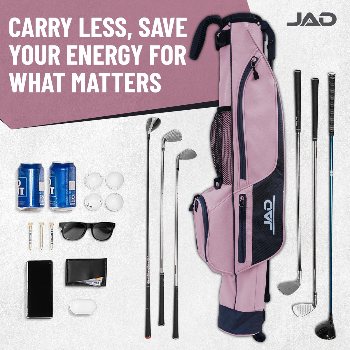 JUST AMAZING DEALS Sunday Golf Bag padded shoulder strap for comfort