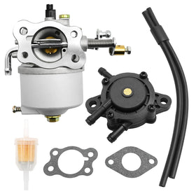 JUUDDENPARTS EZGO carburetor kit packaging contents with fuel filter and gaskets.