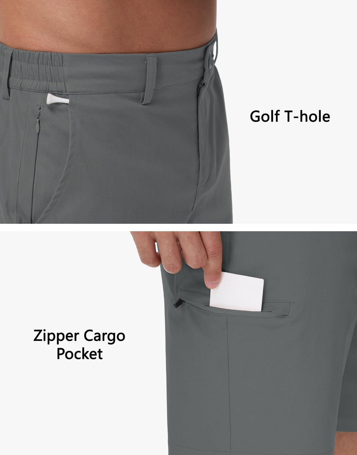 JWM golf shorts back view highlights rear pockets and clean silhouette.