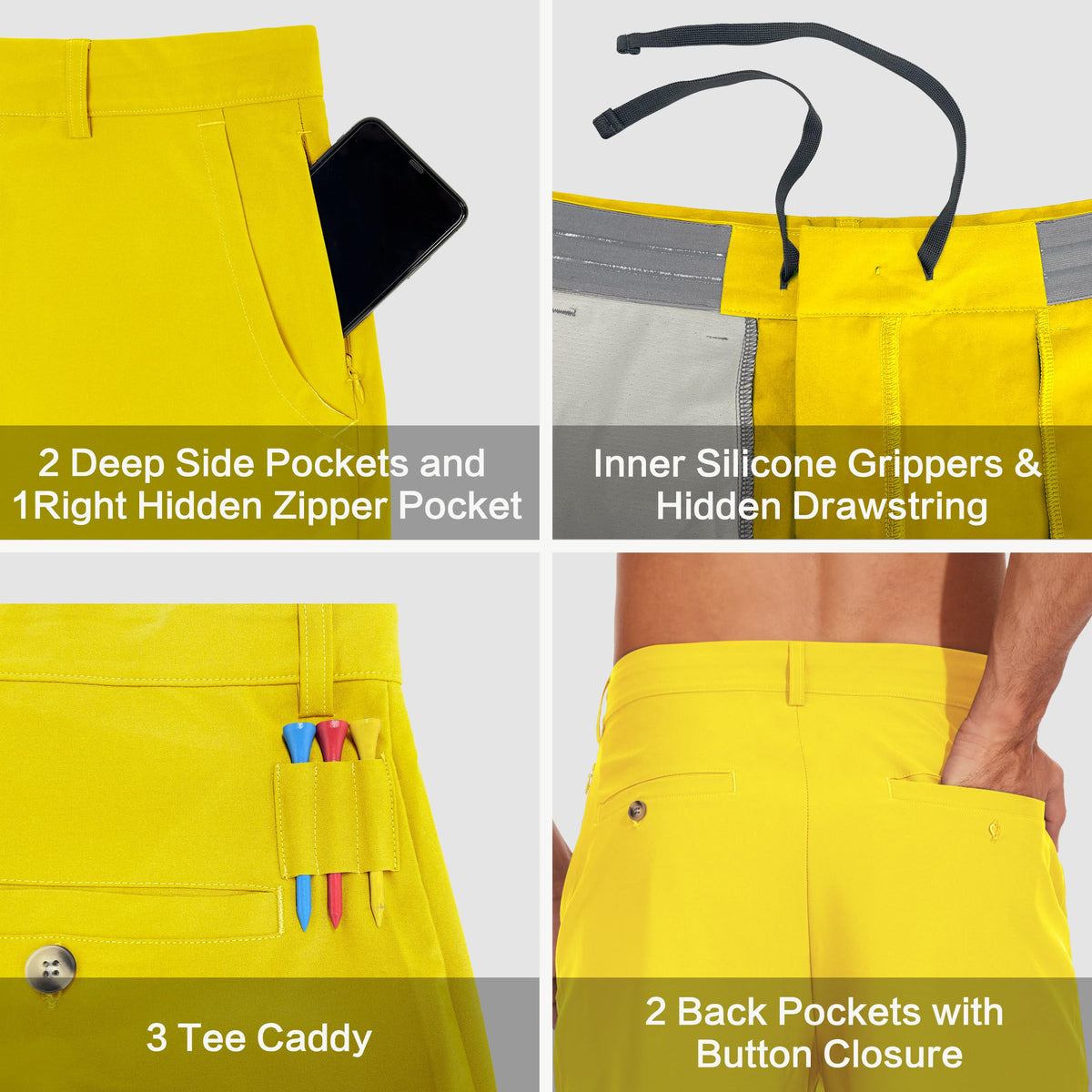 JWM lightweight quick-dry fabric keeps you comfy.