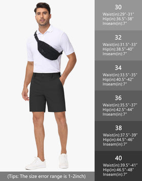 JWM shorts in action during hiking or golf, illustrating versatile use.