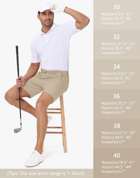 JWM shorts in action during activities like golf, hiking, or travel.