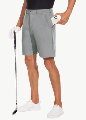JWM Mens 9in Stretch Golf Shorts waistband with inner drawstring for a personalized fit