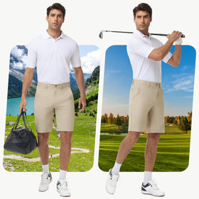 JWM khaki shorts suitable for travel and work settings