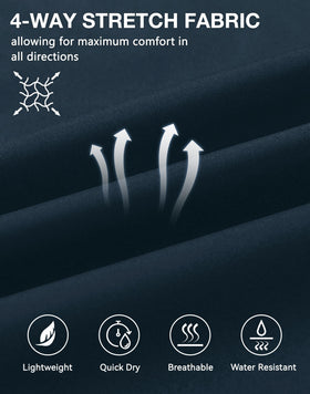 JWM navy shorts displaying deep side pockets for quick-access gear.