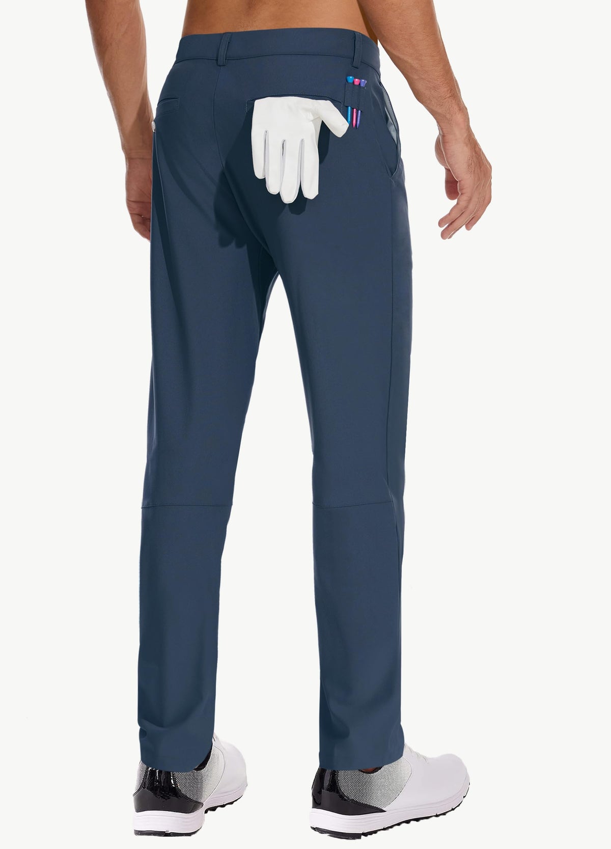 JWM pants rear pockets view showing secure storage for essentials during play or work.