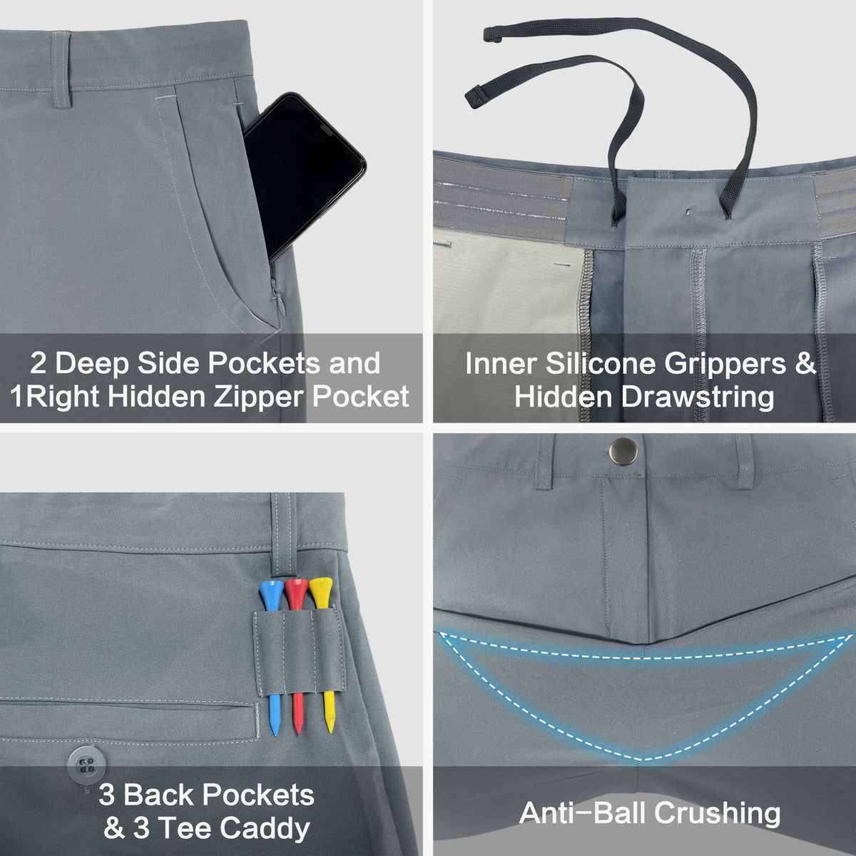 JWM tapered-fit golf pants for a modern, versatile silhouette.