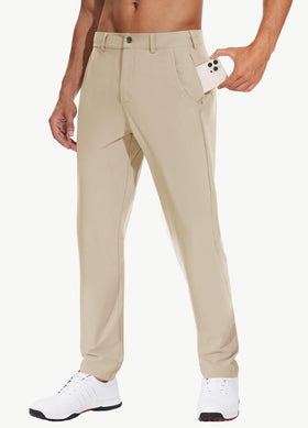 JWM men's golf dress pant stretch waistband drawstring keeps shirt tucked and comfortable.