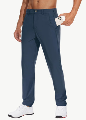 JWM waistband with hidden drawstring image highlighting stay-put comfort and tucked-in shirts.