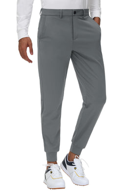 JWM men's stretch golf joggers with belt loops provide a secure fit on the course.