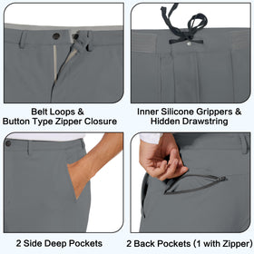 JWM golf joggers show deep pockets and back zip pocket for essentials