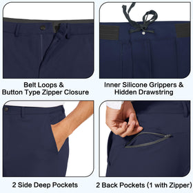 JWM golf joggers with deep pockets and a zipped back pocket for essentials.