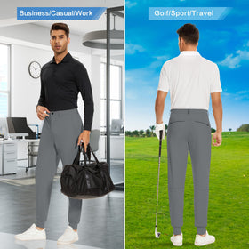 JWM slim cuffed fit creates a polished look for golf and travel