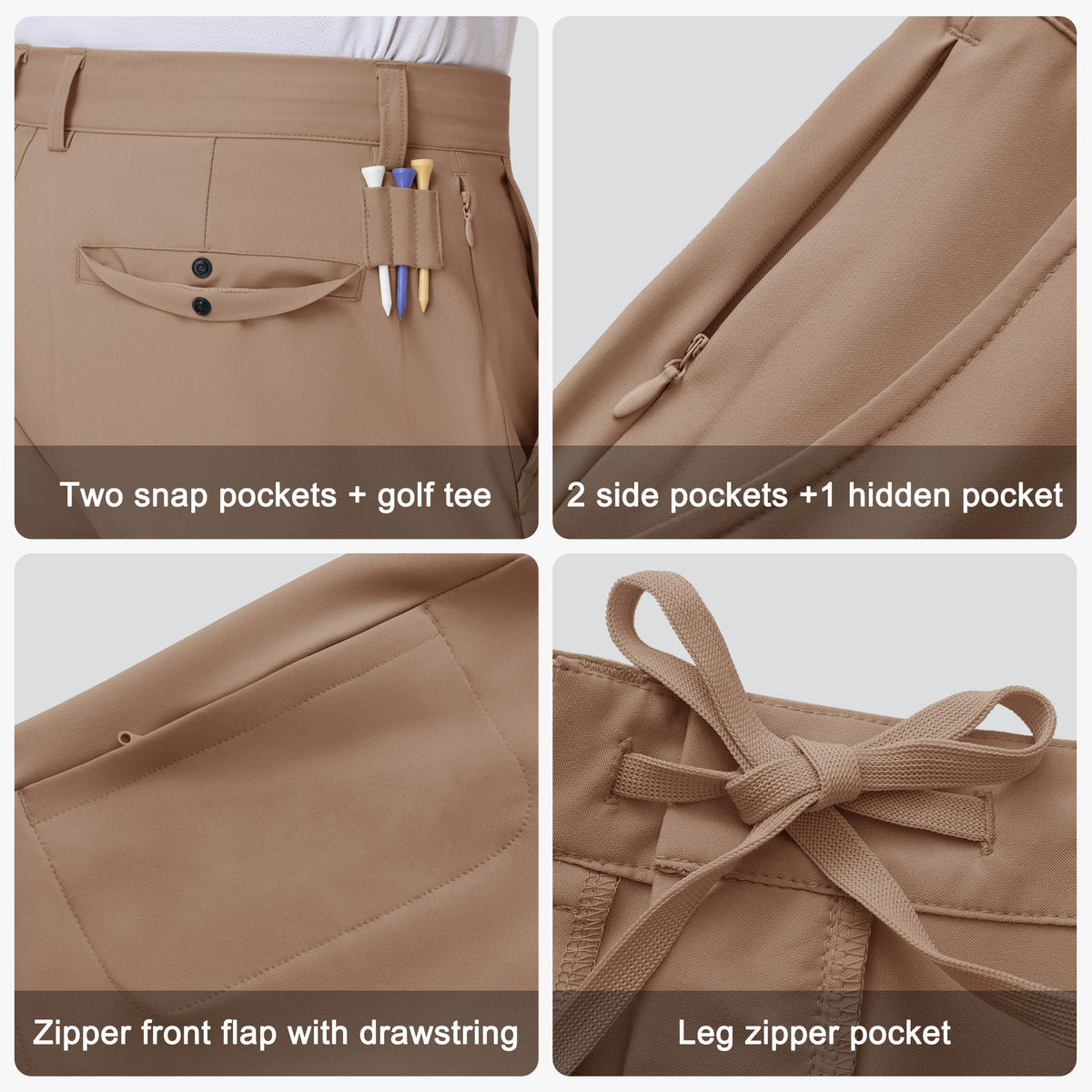 JWM shorts highlighting deep side pockets for easy storage.