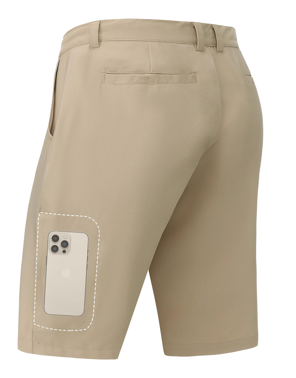 JWM Mens Stretch Golf Shorts 11inch lightweight fabric for all-day comfort.
