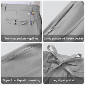 JWM men's stretch golf shorts tee caddy loops for quick access.