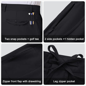 JWM shorts pocket layout highlighted with secure zip and button pockets.