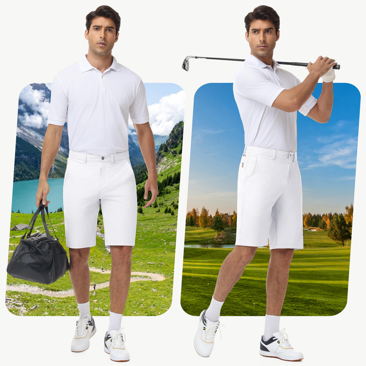 JWM lightweight quick-dry fabric keeps you comfortable on the course.