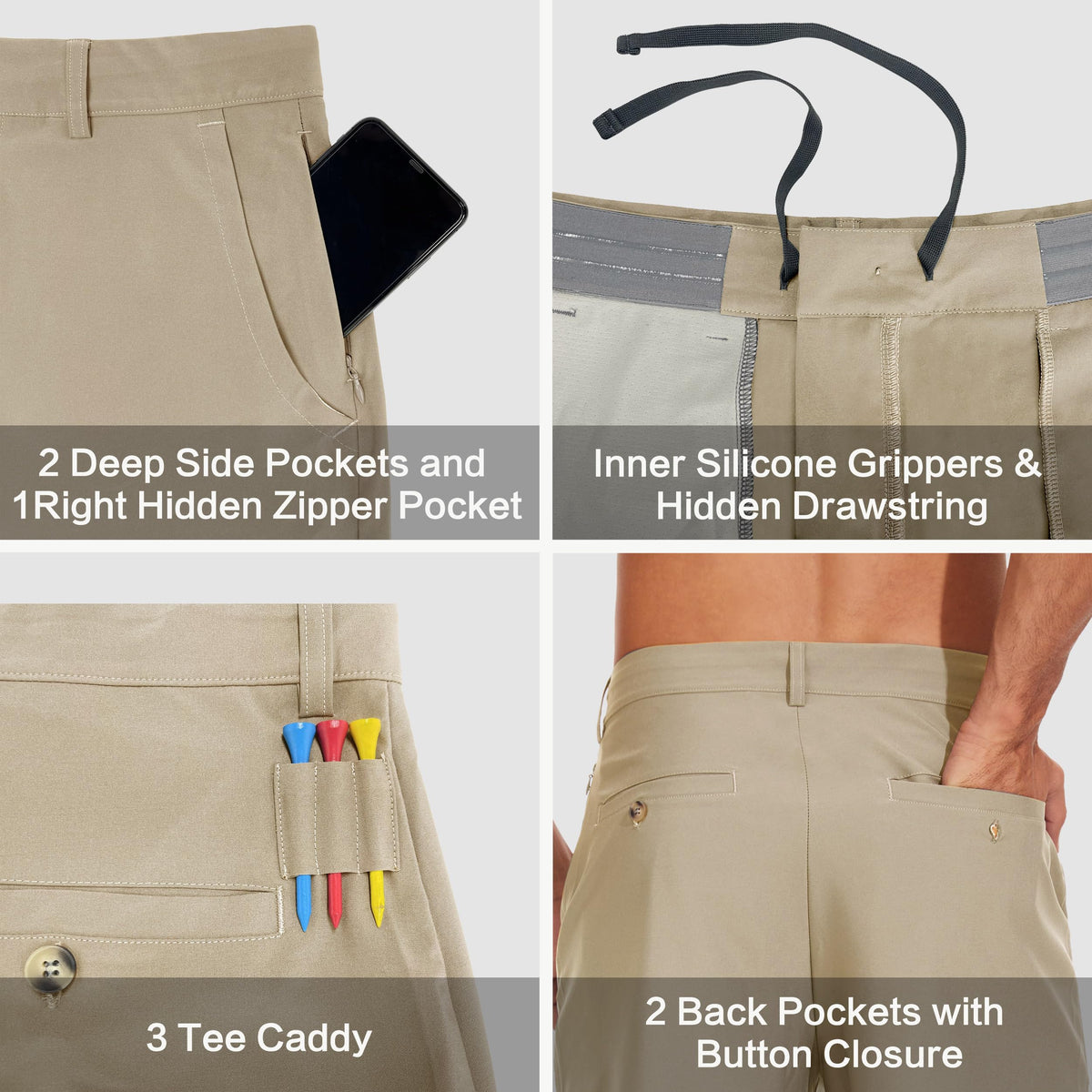 JWM Tee caddy loops close-up highlighting quick access to tees.