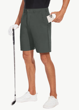 JWM golf shorts showing tee-caddy loops for easy access on course