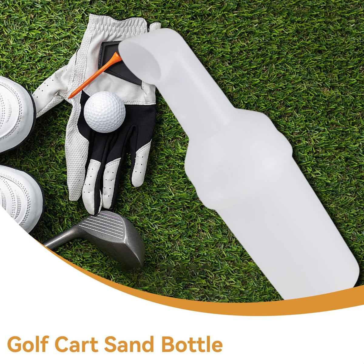 JWthee golf cart sand bottle nozzle enables precise pouring for targeted repairs