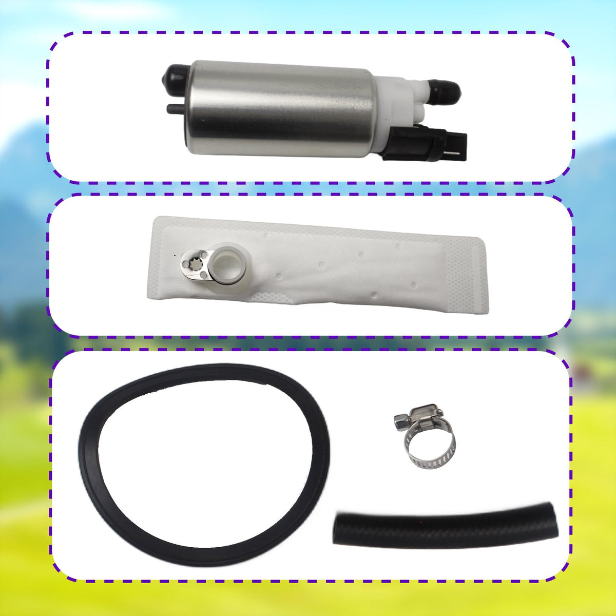 JXQVWYKZF packaged fuel pump kit image, ready-to-install cart upgrade.