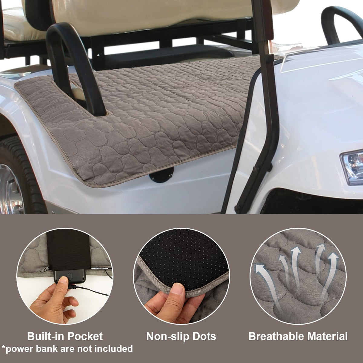 JYSILIYH side hollow holes fix under the armrest for steady installation.