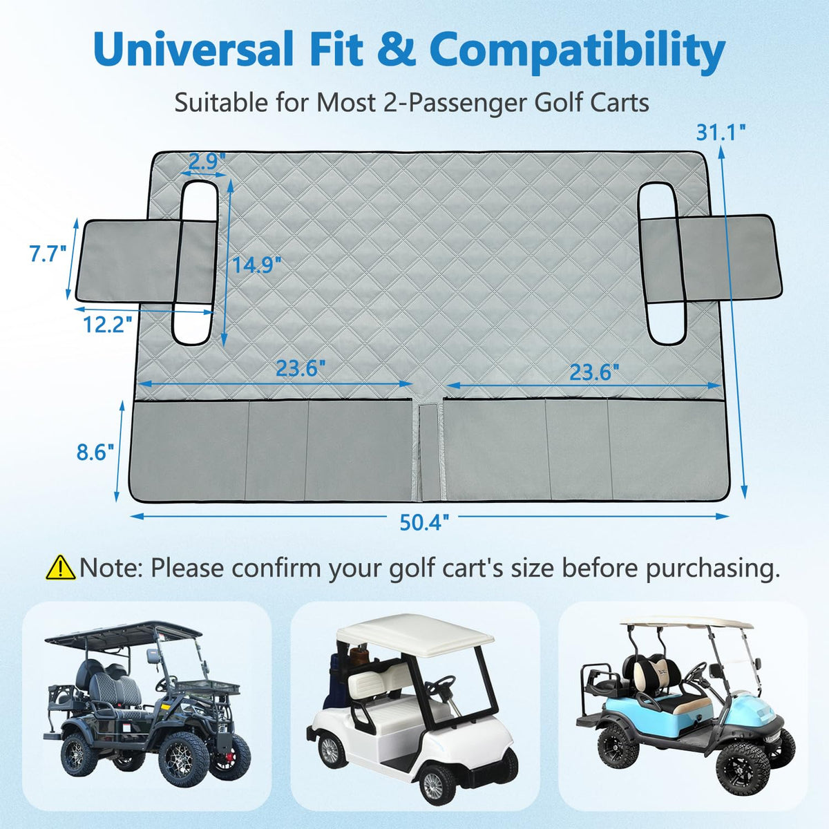 KAAMOS non-slip backing prevents shifting during bumpy drives