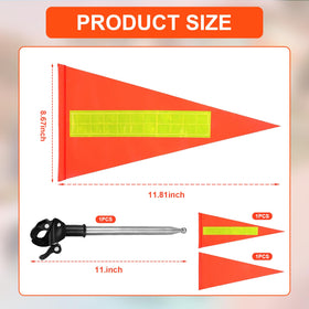 Kabcifea retractable flags with pole offer high visibility in crowds.