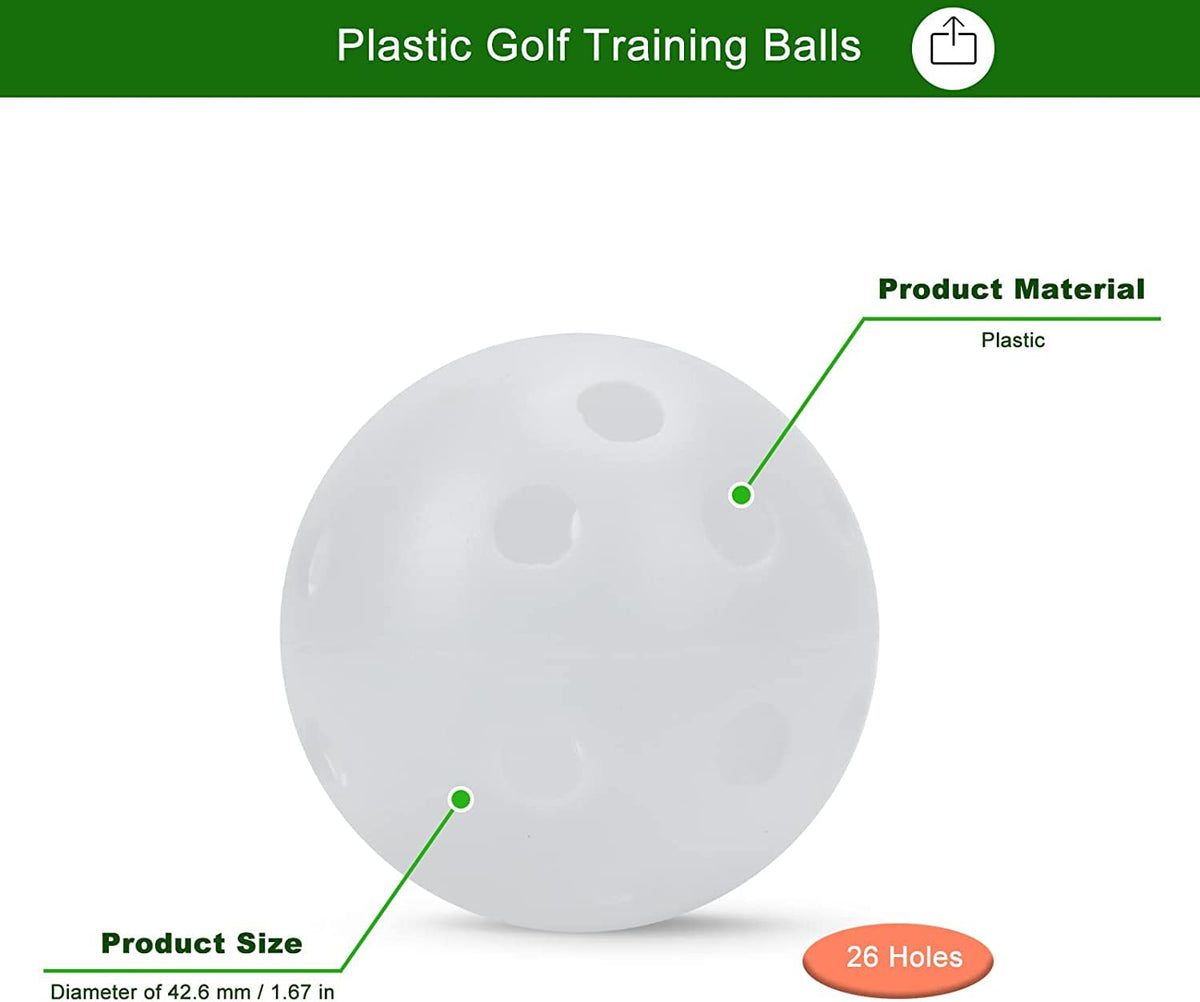 Kahuayi hollow-design golf balls showing 42 mm size for controlled flight