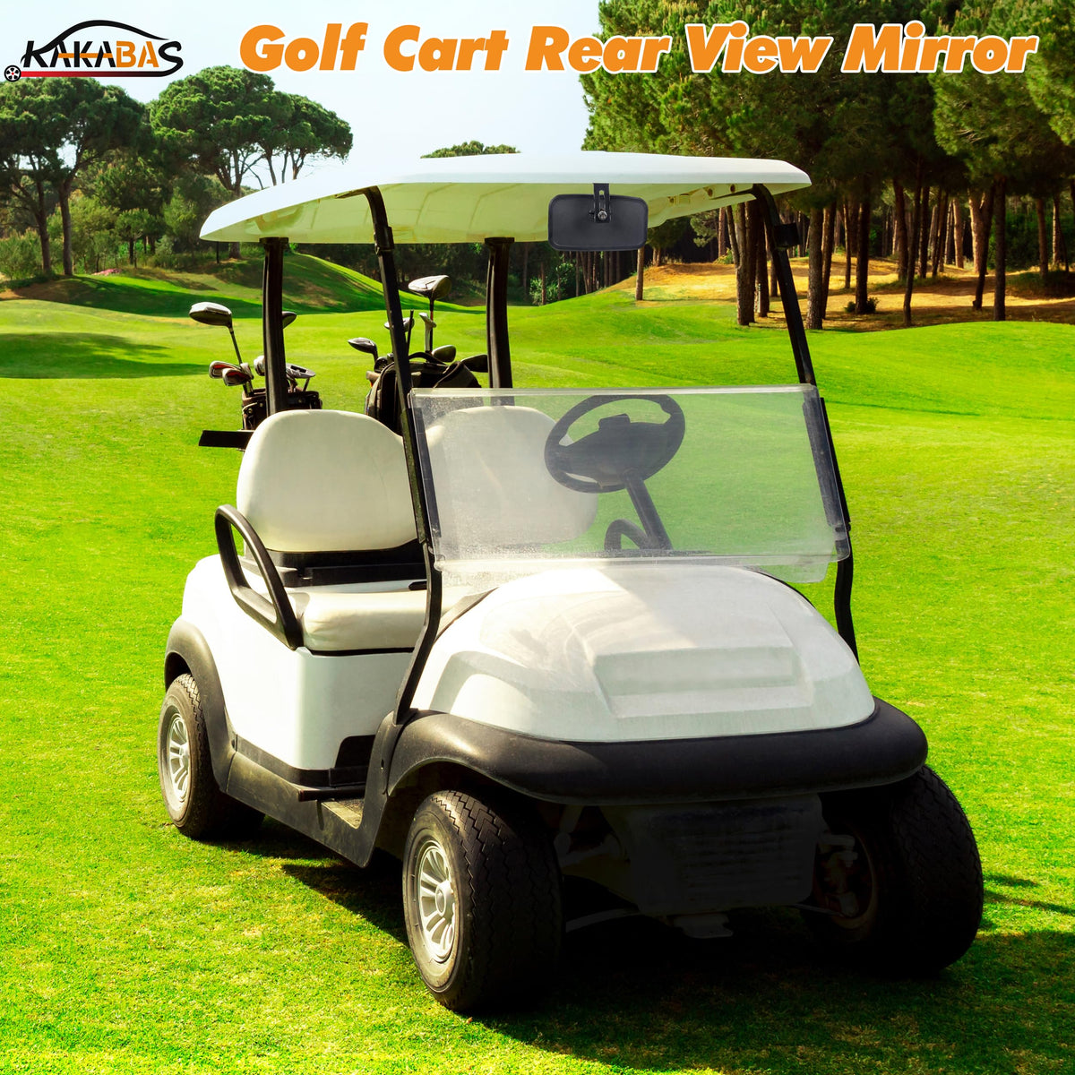 KAKABAS 8.07x5 inch mirror provides broad rear awareness during rounds.