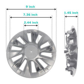 KAKABAS 8inch hub cap for EZ-GO wheels, quick upgrade with tool-free install.