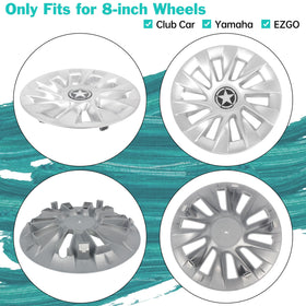 KAKABAS 8inch hub cap for Yamaha wheels, durable protection against dust and mud.