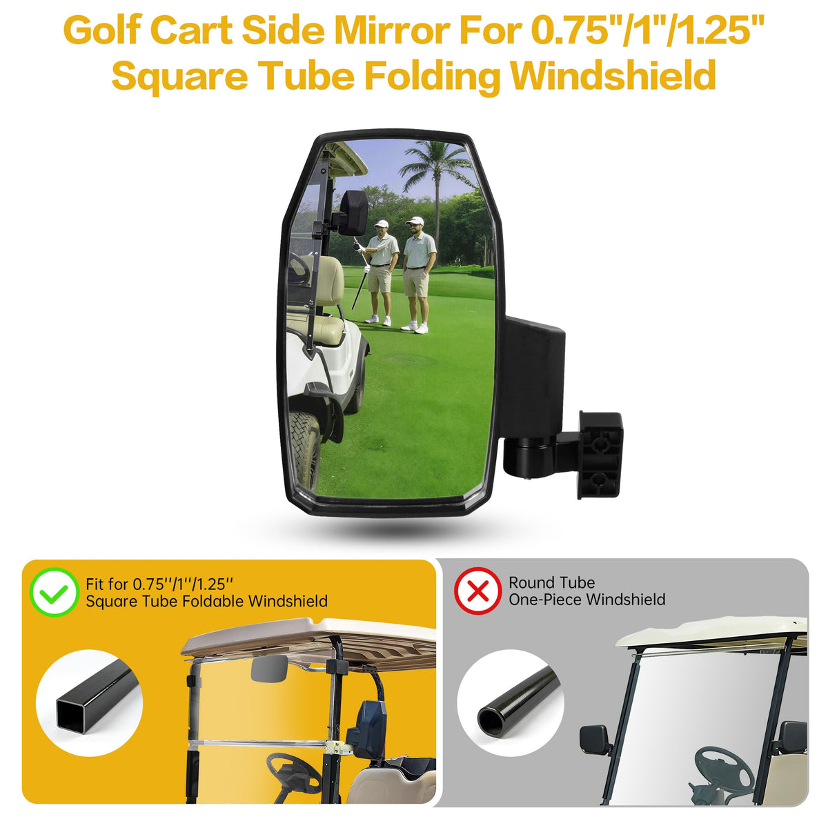KAKABAS foldable side mirror for compact storage during rides.
