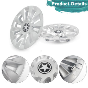 KAKABAS four-piece silver hub caps set, complete upgrade for entire golf cart.