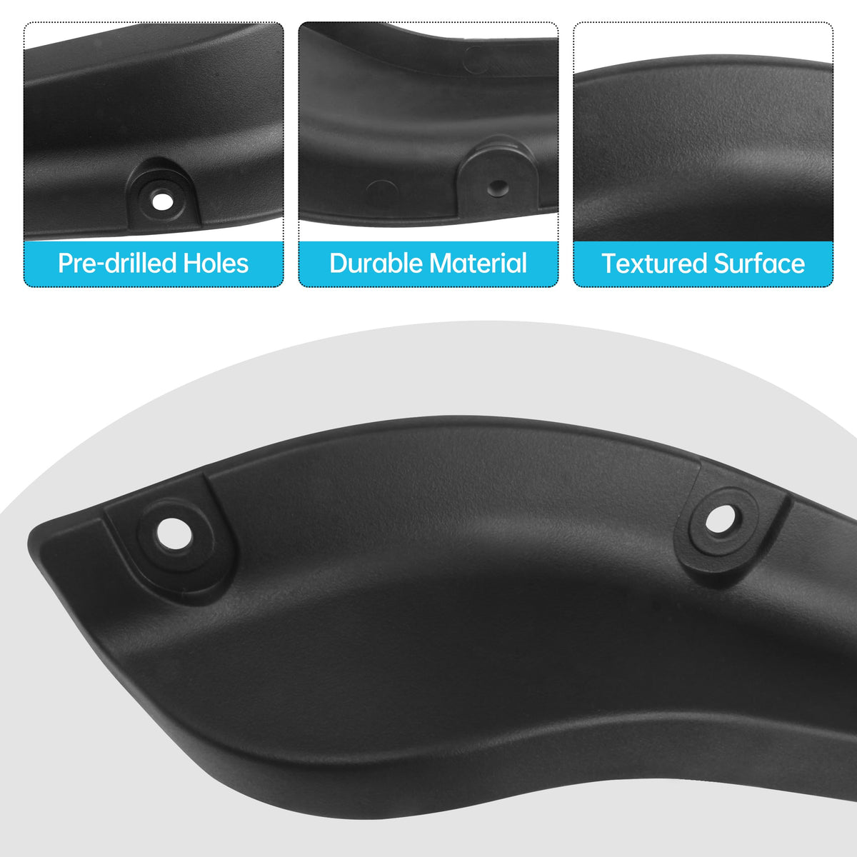 KAKABAS rear-left fender flare reducing splash on wet rides