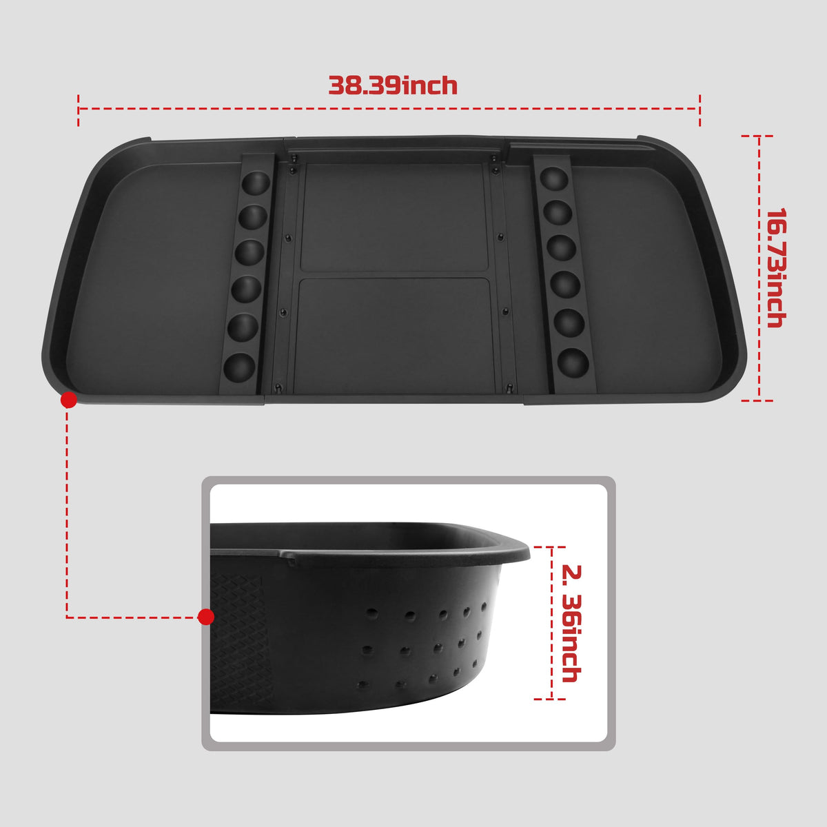 KAKABAS golf cart storage tray keeps essentials organized and protected.